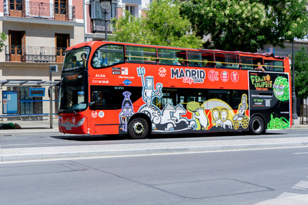 Tourist bus in Barcelonaのeditorial素材