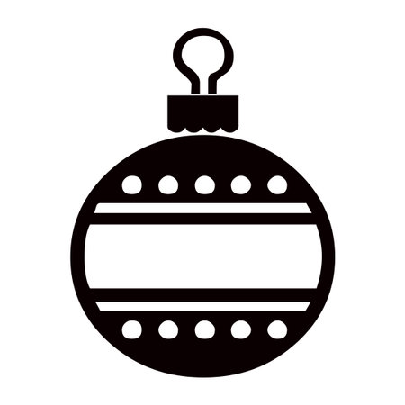 Christmas ball icon. Simple illustration of christmas ball vector icon for webのイラスト素材