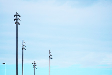 streetlamp in the blue sky