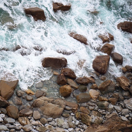rocks and water in the sea