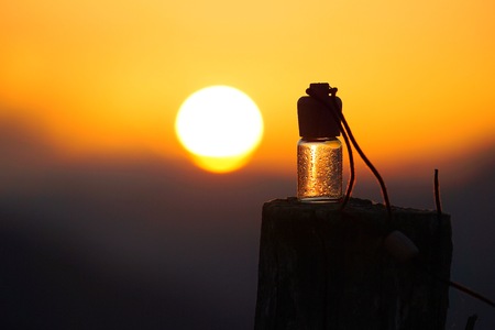 sunset in the sky in the nature