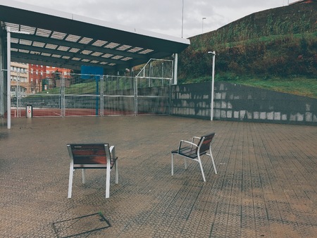 bench in the street