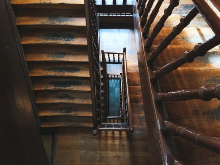 wooden stairs architecture