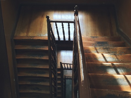 wooden stairs architectureの写真素材