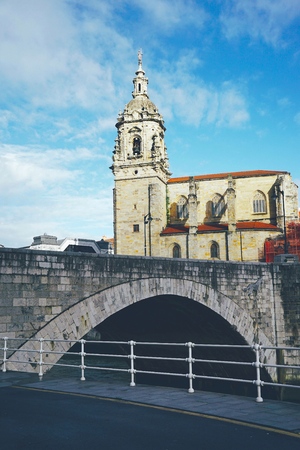 church architecture in the cityの写真素材