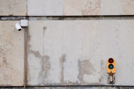 street light in the city. bilbao spainの写真素材