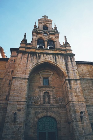 church architecture in the city. bilbao spainの写真素材
