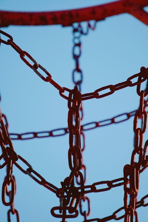 metallic chain netの写真素材