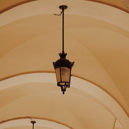 street light in the city, Bilbao. Spain.