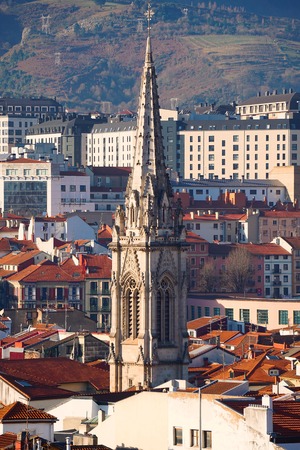 church monument architecture in Bilbao city. Spainの写真素材