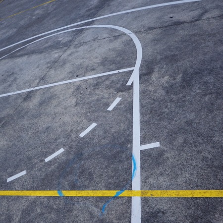 basketball sport court in the streetの写真素材