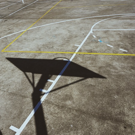 basketball sport court in the streetの写真素材