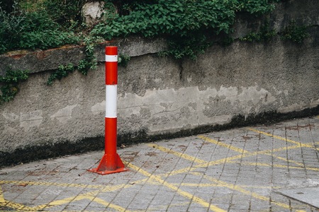warning signal in the street. Bilbao. spainの写真素材