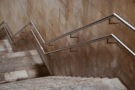 stairs architecture in the street in Bilbao city. Spain.