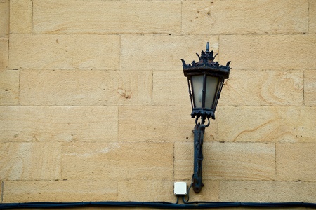 street light in the street in Bilbao city. Spain.の写真素材