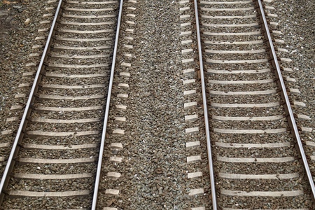 train tracks in the station in the street
