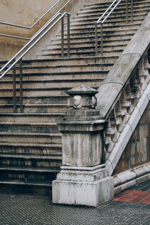 stairs architecture in the street in Bilbao city Spainの写真素材