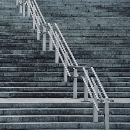 stairs architecture in the street in Bilbao city Spainの写真素材