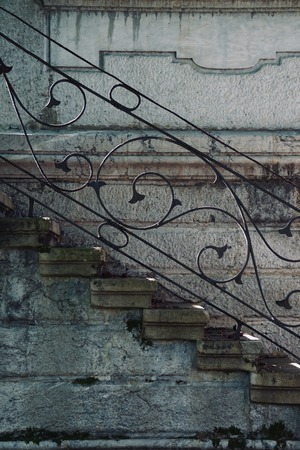 stairs architecture in the street in Bilbao city Spainの写真素材