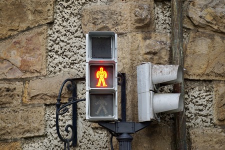 traffic light in the street in the city
