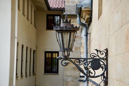 streetlight in Bilbao city in Spain, street lamps in the streetの写真素材