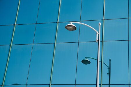 streetlight in Bilbao city in Spain, street lamps in the street
