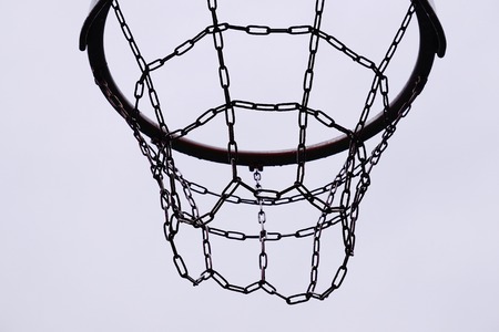 basketball sport hoop in the court in the streetの写真素材