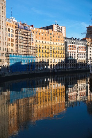 buiding architecture and cityscape in Bilbao city Spain, Bilbao travel destinationの写真素材