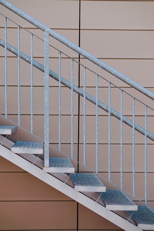 staircase structure in the street, stairs architecture in Bilbao city Spainの写真素材