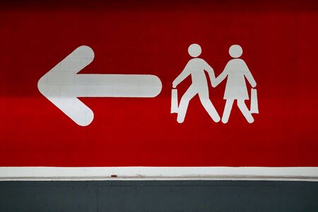 advise signal for pedestrian in the streetの写真素材
