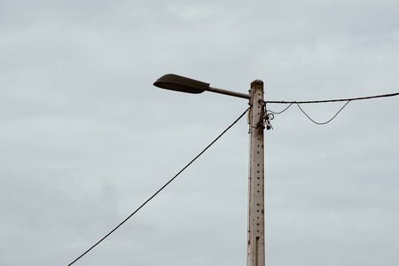 street light on the street in the cityの写真素材