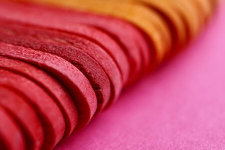 colorful wooden sticks decoration abstract backgroundの写真素材