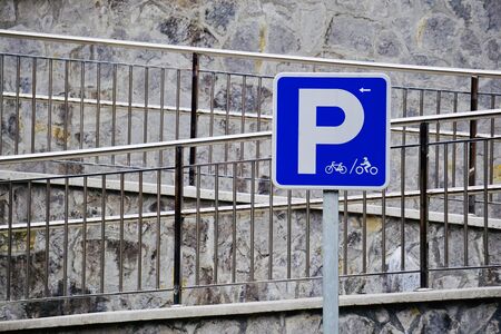 bicycle traffic signal on the street in Bilbao city Spainの写真素材
