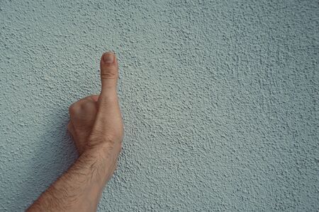 hand with thumb up, making ok gestureの写真素材