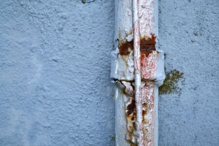 old broken blue wall, abstract backgroundの写真素材
