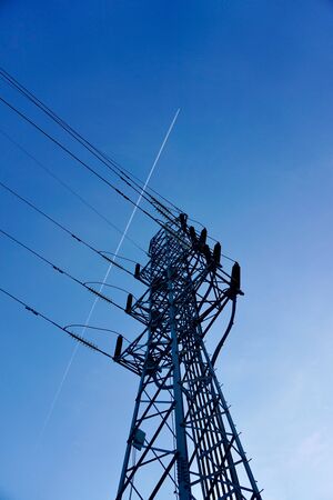 electricity tower, technology and communicationの写真素材