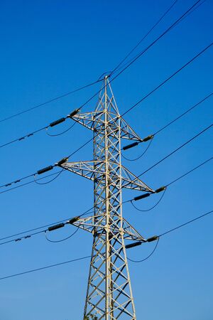 electricity tower, technology and communicationの写真素材