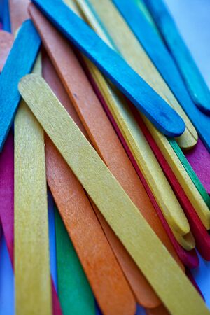 Colorful wooden sticksの写真素材