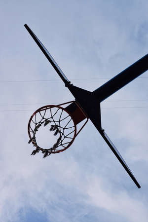 streetbasket in Bilbao city spain, old basket,の写真素材