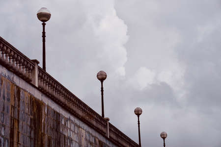 street light in Bilbao city Spainの写真素材