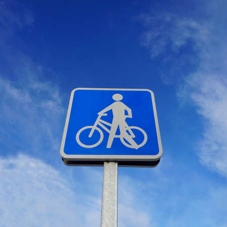 bicycle traffic signal on the street in Bilbao city Spainの写真素材