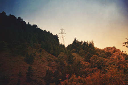 mountain and sunset in the nature in autumn season, Bilbao, Spain