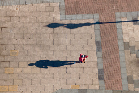 tourist on the street in Bilbao city, Spainのeditorial素材
