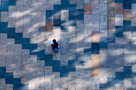 tourist on the street in Bilbao city, Spainのeditorial素材