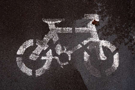 bicycle traffic signal on the street in Bilbao city, Spain