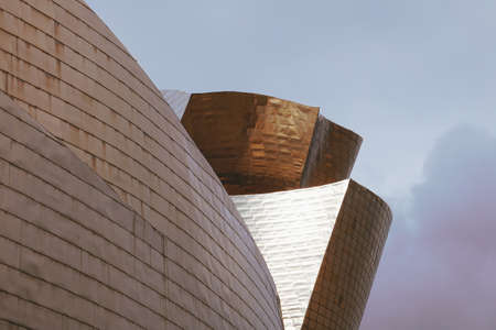 Guggenheim museum architecture in Bilbao city, Spainのeditorial素材