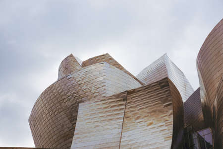 Guggenheim museum architecture in Bilbao city, Spainのeditorial素材