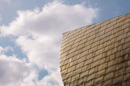 Guggenheim museum architecture in Bilbao city, Spain