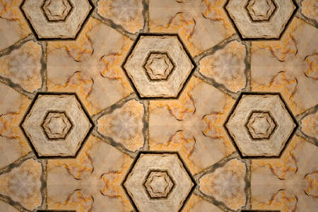 orange abstract textured background, symmetric lines and shapesの写真素材