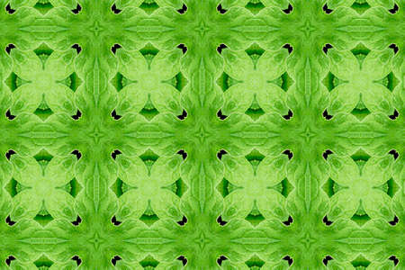 green abstract textured background, symmetric lines and shapesの写真素材